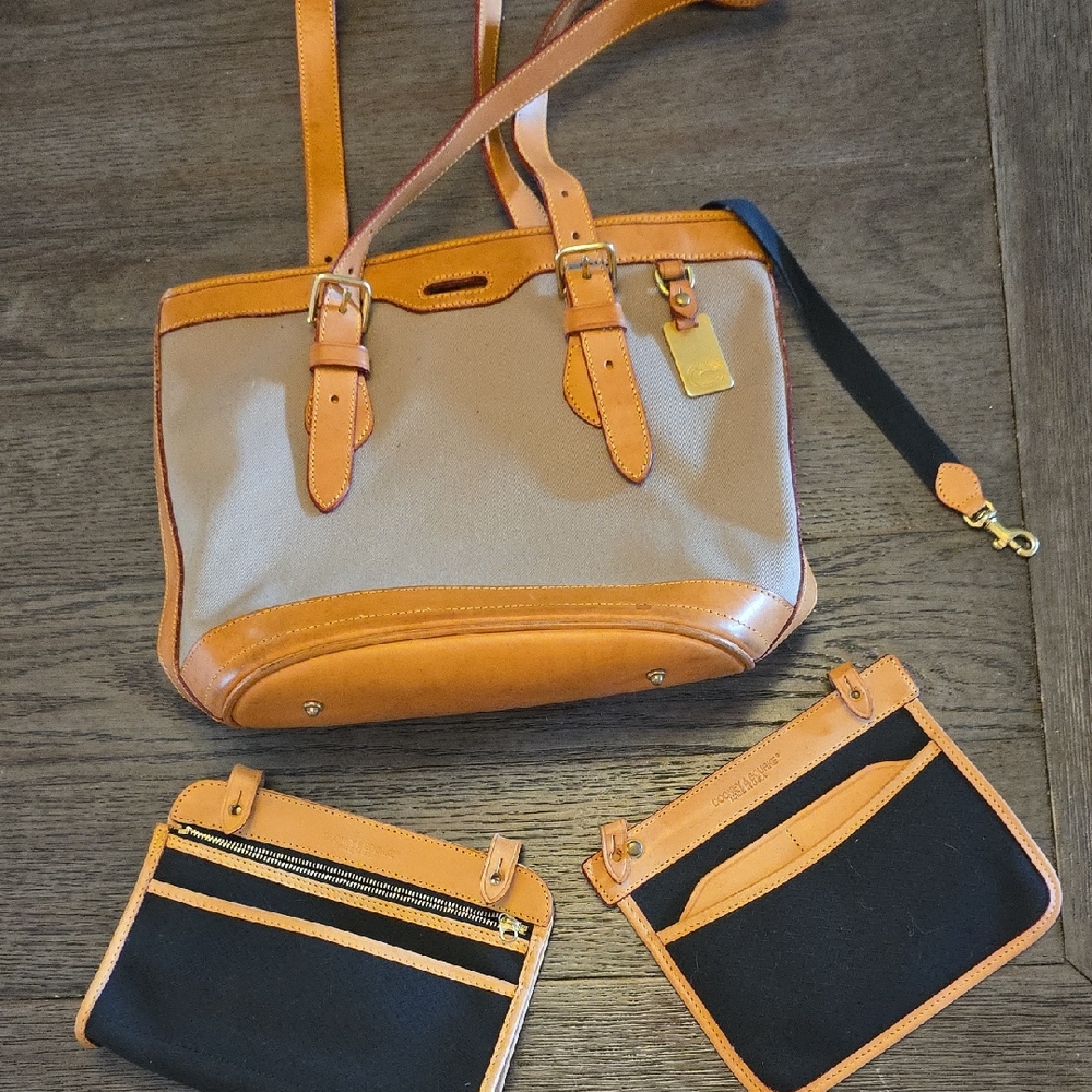 Elegant Tan and Black Women's Bag Set